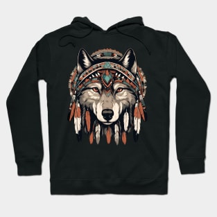 Native American Wolf Tribal Hoodie